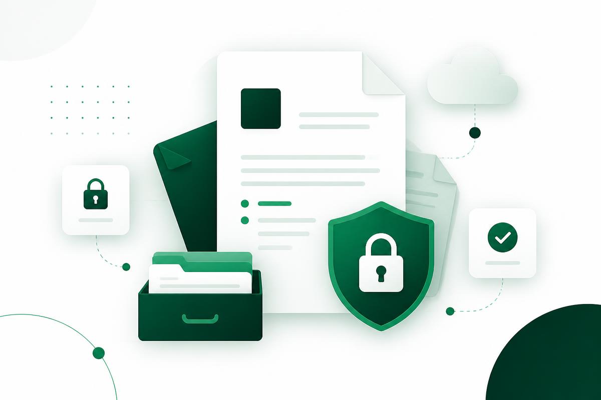 Secure document management illustration